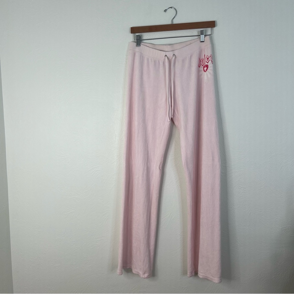 Vintage Y2K Juicy Couture Blush Pink Velour Sweatpants size M